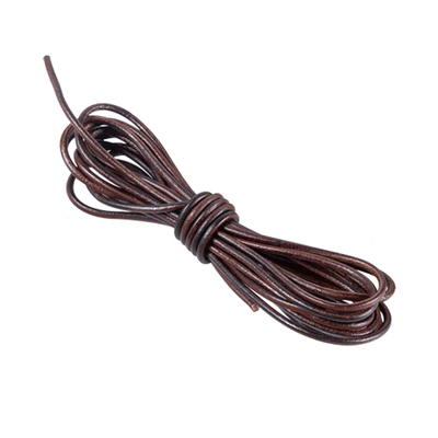 3mm头层牛皮绳细扁手工绑带高端