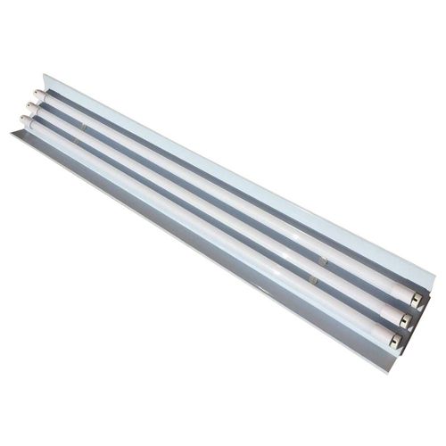 T8LED三管日光灯3*40W三支带罩日光灯加厚1.2米T8灯座灯架全套