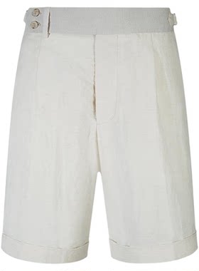 【夏季新品】亚麻天丝混纺商务休闲短裤男时尚百搭舒适透气五分裤