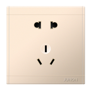 俊朗官方插座五孔带开关86型家用墙壁大板面板5孔16a暗装K-玫瑰金