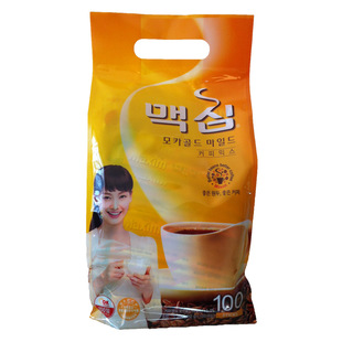韩国麦馨咖啡Maxim摩卡味三合一原装进口速溶咖啡黄盒100条包邮