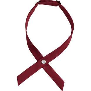 泰国校服纯色领结红色黑色蝴蝶结女生十字交叉领结泰式jk制服配饰