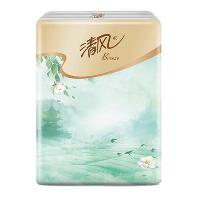 清风白茶丝柔系列4层7张18包手帕纸随身装便携式迷你卫生纸