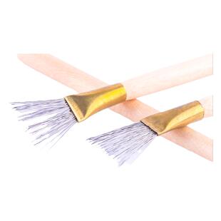 金属钢丝刷陶艺工具软陶手办泥塑DIY头发制作草地毛衣纹理针钢刷