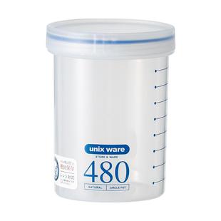 日本asvel隔夜燕麦杯子外带盖刻度牛奶杯豆浆碗早餐杯便携酸奶杯