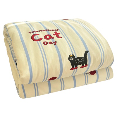 唐朝一只鱼全棉小猫国度单人被套