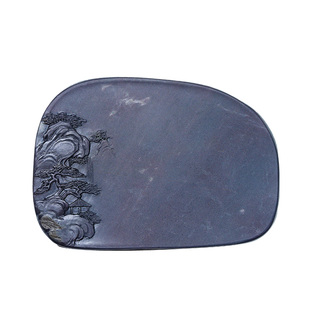 荣宝斋砚台孤品端砚老坑精品文房四宝毛笔书法国画原石手工精雕天青蕉叶白玫瑰紫砚台礼盒