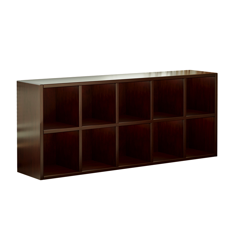 实木格子柜书架落地置物架自由组合转角矮书柜客厅儿童家用收纳