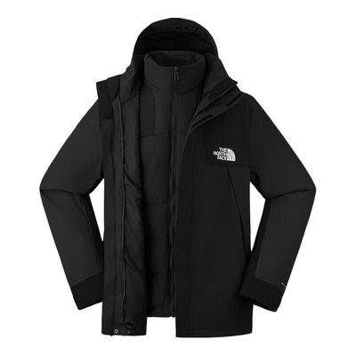 北面鹅绒内胆三合一冲锋衣外套