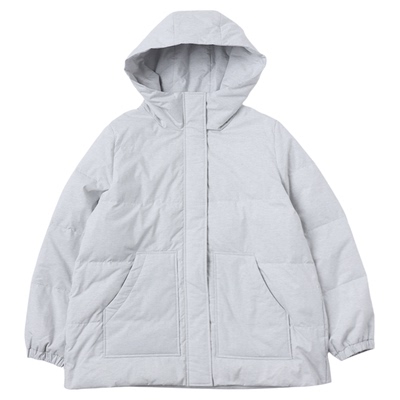 无色无味鹅绒连帽中年人羽绒服女