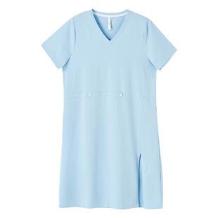 BYFORD/百富冰瓷棉睡衣女短袖可外穿连衣睡裙自由收腰家居服