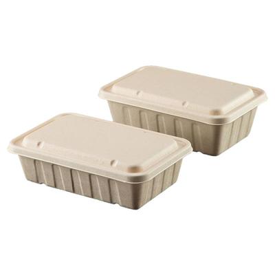 一次性超大容量长方形纸浆打包盒