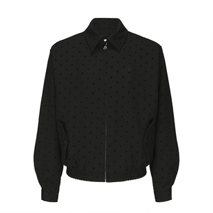 岚室（Clamisgold）复古波点* 哈灵顿宽松翻领夹克通勤休闲外套女