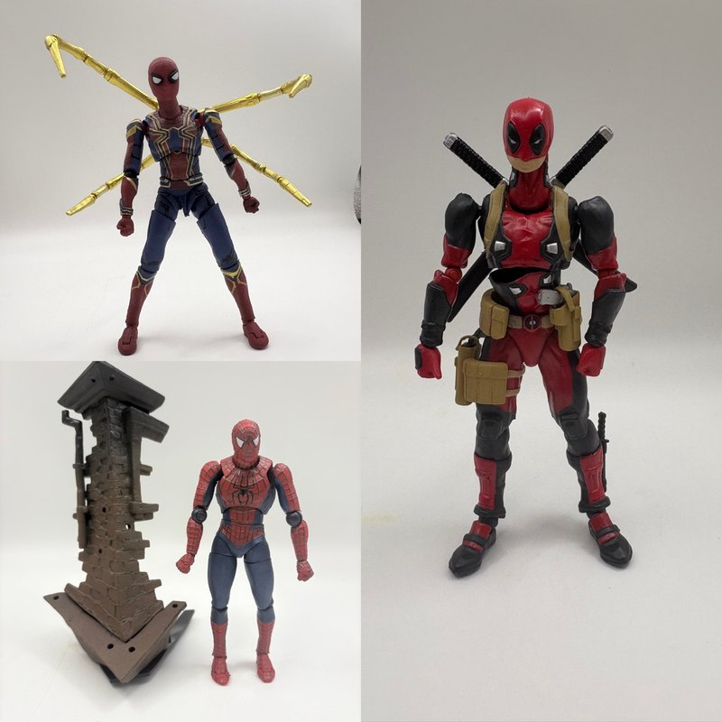 国产SHF漫威模型复仇联盟办手蜘蛛侠者动普通钢铁关节人偶版可