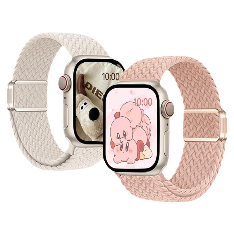 匠戴适用applewatch11表带S9苹果手表iwatch9新款S10磁吸S8编织8女7男高级S7尼龙SE腕带夏季运动创意智能3