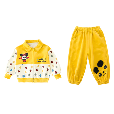 女童春秋款米妮套装2026新款洋气时髦儿童女宝宝春季春装早春卫衣