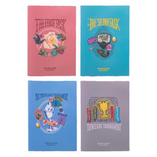 4本装得力哈利波特联名笔记本子胶套本学生用文具16K软面记事本简约创意32K本子大学生考研男女B5缝线日记本