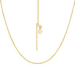 潮宏基金晶18K金项链肖邦链彩金素链配链套链锁骨链百搭生日礼物