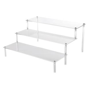 亚克力阶梯型式展示架子盲盒收纳展示架娃娃模型手办公仔梯形展架