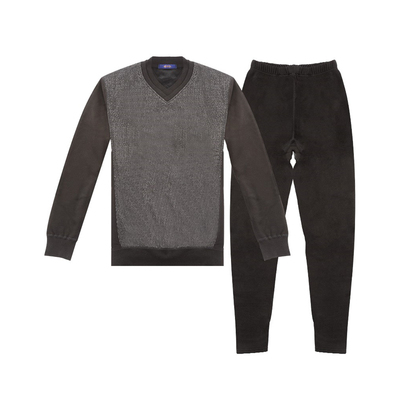 时尚v领防寒冬季大码保暖套装