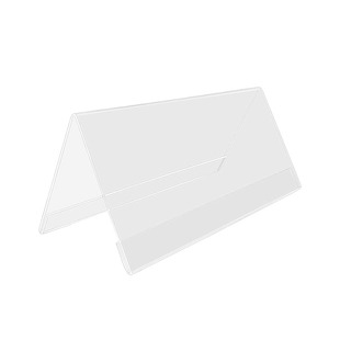 V型会议台牌台卡三角形 亚克力会议牌桌面展示牌 评委牌名字牌台卡架席卡10*20cm 双面座位牌 桌牌(10个装)