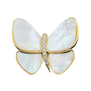 落落大方 破茧成蝶  精致天然贝母蝴蝶胸针高档butterfly胸花1598