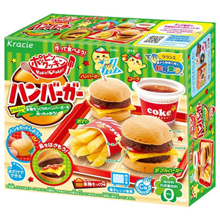 日本食玩嘉娜宝可食汉堡包自制套装迷你厨房diy手工玩具大礼包