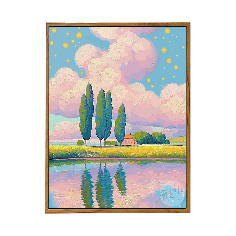 雅调唯美风景diy数字油画治愈系