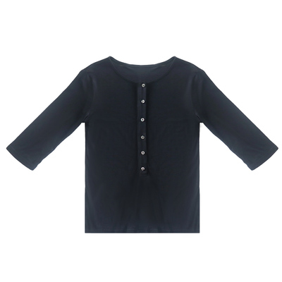 LONSLAN 25SUMMER  开襟系扣防晒条中袖T