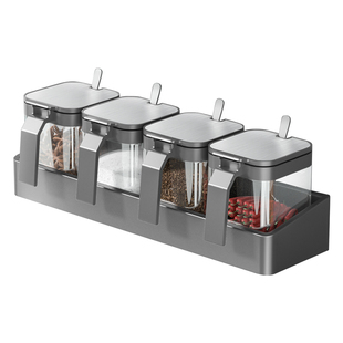 调料盒厨房家用置物架组合套装调味罐瓶收纳墙挂式壁盐罐密封防潮