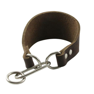 灵缇犬项圈牛皮牵引绳惠比特细犬比特犬猎犬脖圈加宽舒适P链细脖