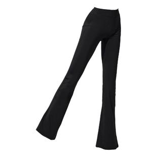 舞蹈裤微喇叭紧身黑色练功服裤子女直筒高弹力形体长裤成人民舞裤