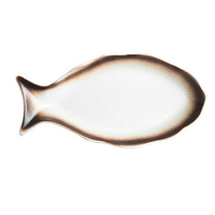 鱼盘轻奢高级感家用蒸鱼盘好看装鱼盘子大号新款鱼形碟子陶瓷餐具