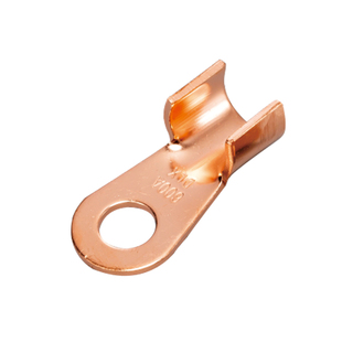 德力西紫铜加厚OT-100A开口铜鼻线鼻子铜接头电瓶线尾压线钳套装