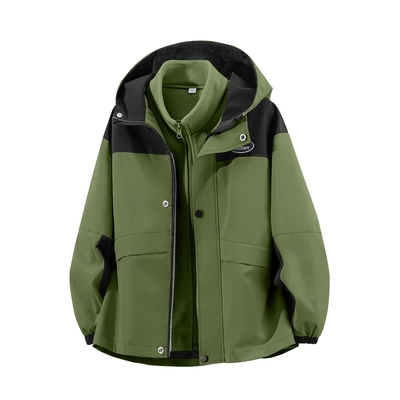 史努比男童加绒冲锋衣秋冬新款