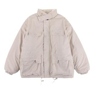 GOOZI MADE灯芯绒棉服男冬季加绒加厚男生工装棉衣男款羊羔毛外套