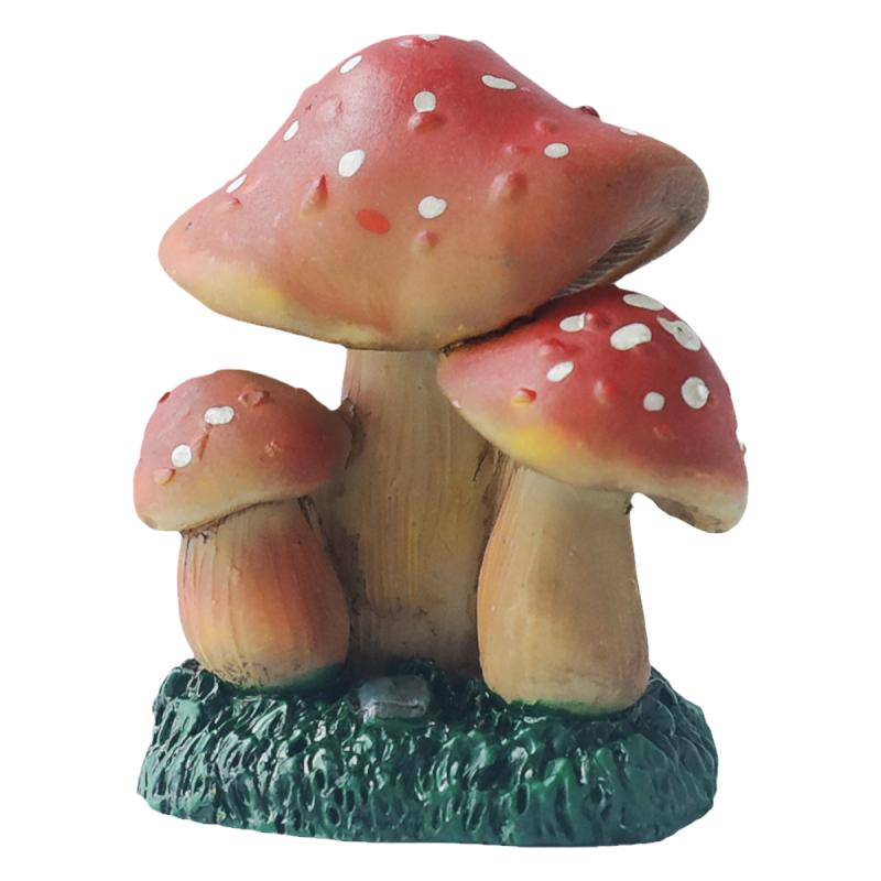 仿真红色黄小蘑菇多肉盆栽花盆小装饰摆件苔藓草坪微景观鱼缸造景