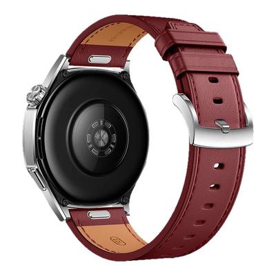 适用华为手表GT5瑞红按键拆真皮watchgt5pro复合编织表带gt4新年红色GT3男女新年款Watch4pro秋冬手链替换带