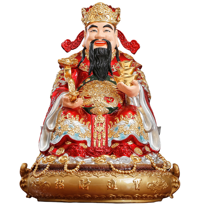纯铜财神爷摆件家用供奉招财佛像