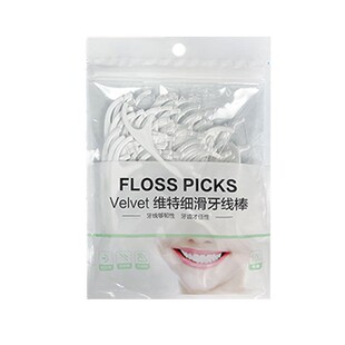 茶花一次性牙线棒袋装便携弓形剔牙成人儿童家庭用超细滑剔牙牙签