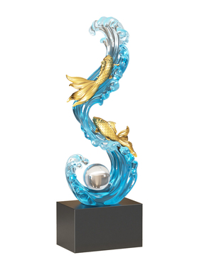 风生水起抽象摆件乔迁礼物