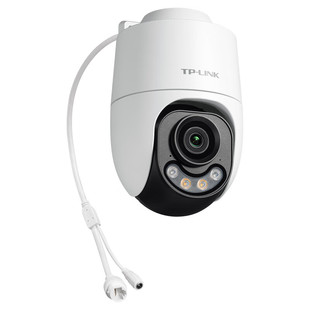 普联tplink家用室外有线摄像头500万高清夜视360度poe网线供电户外防水仓库门口变焦tp物联监控云台球机