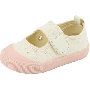 TOPSTAR儿童鞋儿童休闲包头防滑魔术贴男童帆布鞋女童软底鞋