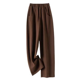 清仓咖色卫裤女士秋冬季加厚加绒2025新款休闲裤子运动裤女香蕉裤