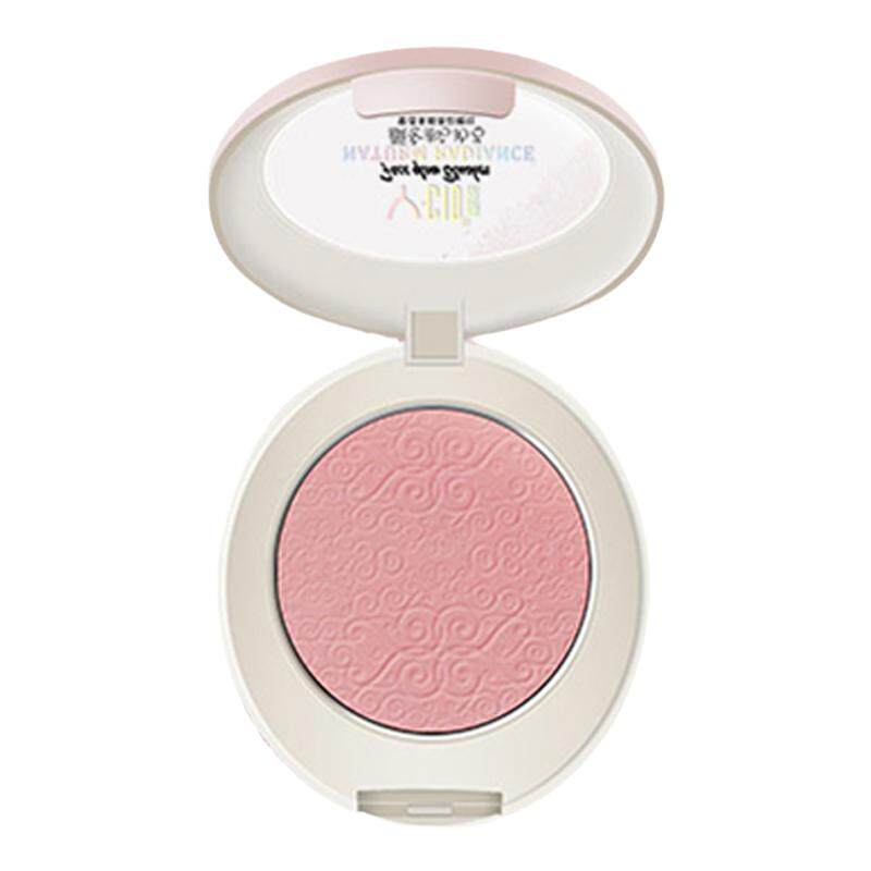 ycid施蒂莹透单色腮红带刷子镜子一体钩织玩偶0102橘色眼影胭脂盘