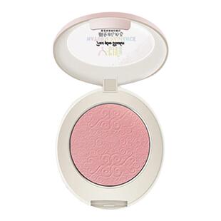 ycid施蒂莹透单色腮红带刷子镜子一体钩织玩偶0102橘色眼影胭脂盘