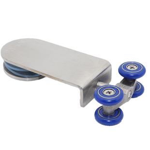 淋浴房玻璃门滑轮浴室移门吊轮不锈钢四轮老式滑门隔断吊轨道配件