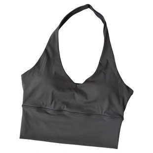 挂脖V领聚拢收副乳运动内衣女美背瑜伽服背心普拉提训练健身文胸