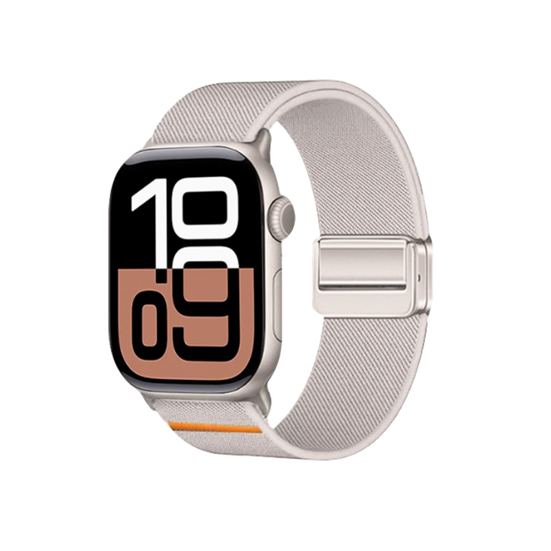 CLOUDHIS适用iwatch手表带苹果手表s10编织尼龙磁吸扣春夏ultra2腕带运动透气创意applewatch高级感S9男女