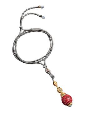 朱砂金刚杵吊坠藏式降魔杵项链